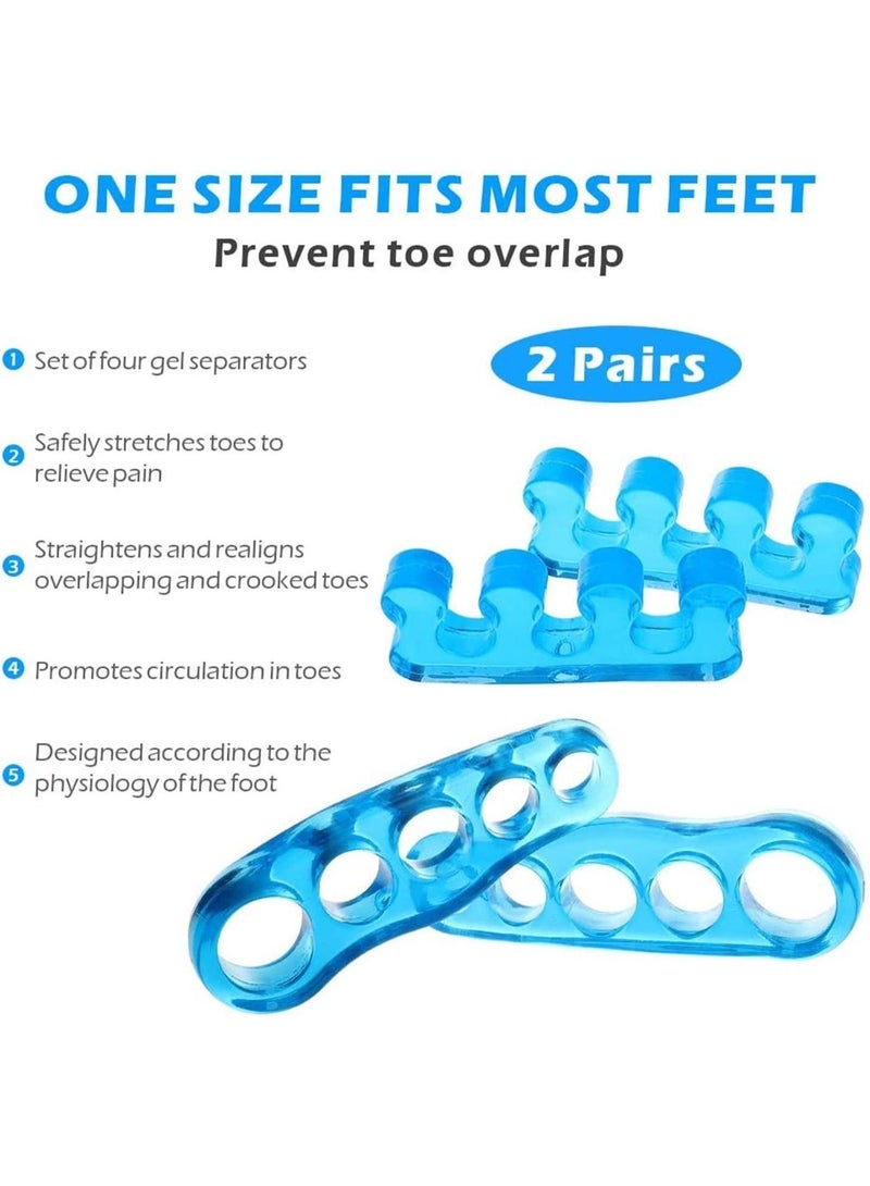 ChicAbode 8 Pcs of Gel Toe Stretchers and Toe Separators for Relaxing Toes, Embossing of the Big Toe, Hammer and so on. Suitable for Men and Women, Quickly Relieves Pain After Yoga and Physical - Image 3